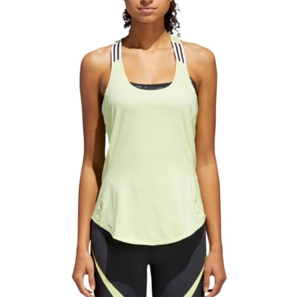 adidas Climalite Lime Green Cross-Back Tank Top Size XS - Picture 11 of 13